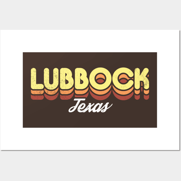 Retro Lubbock Texas Wall Art by rojakdesigns